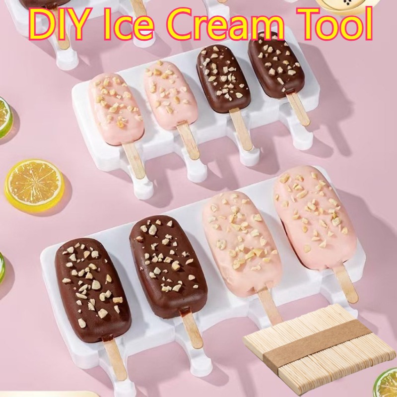 Art Craft With Ice Cream Stick - 50/100 قطعة أعواد خشبية للآيس كريم