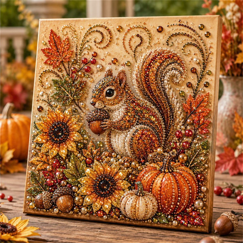 Art And Craft Autumn - طقم رسم باللؤلؤ على شكل الماس