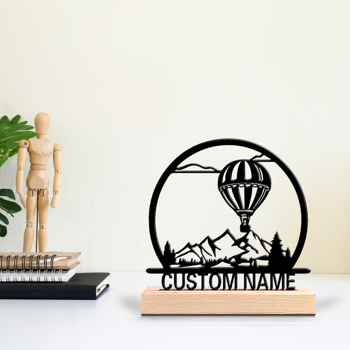 Art Craft Material - تمثال معدني على شكل منطاد هوائي