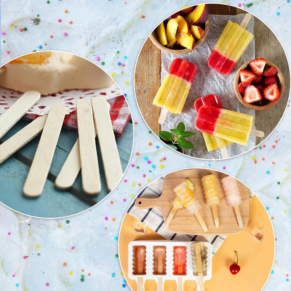 Art Craft With Ice Cream Stick - 210 قطعة من أعواد الآيس كريم
