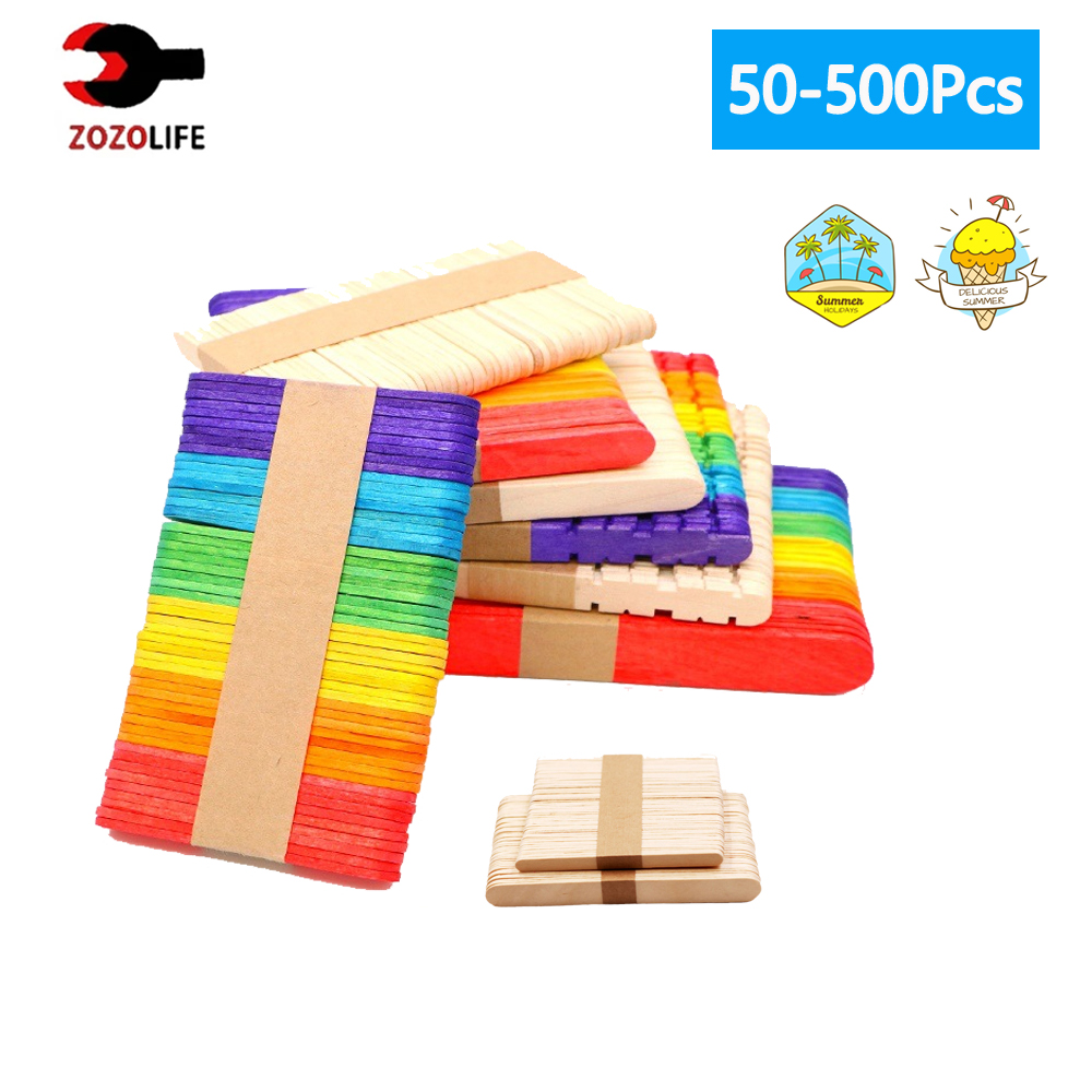 Art Craft With Ice Cream Stick - 30/100/500 قطعة الآيس كريم المصاصة العصي