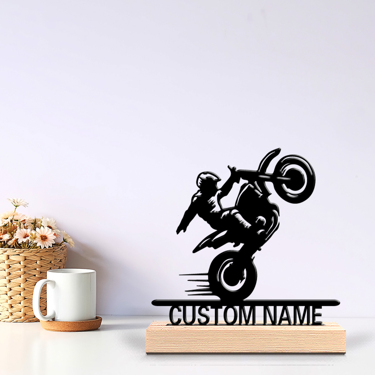 Art Craft Wood - تمثال معدني بسيط للدراجات النارية للأطفال