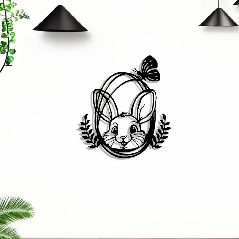 Art Craft Rabbit - CIFBUY نحت جداري معدني على شكل