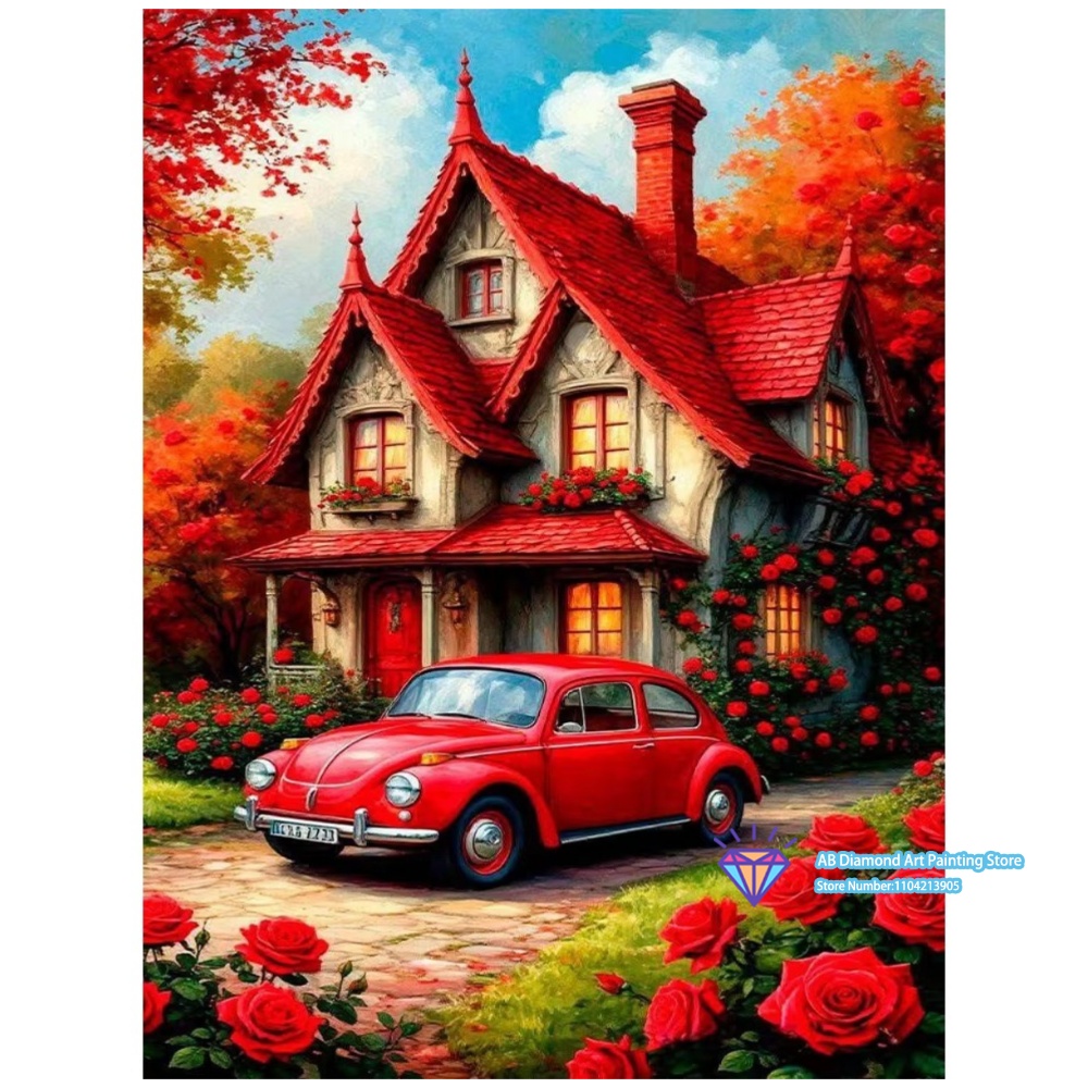 Art And Craft Autumn - مجموعة رسم بالألماس ثلاثية الأبعاد 5D
