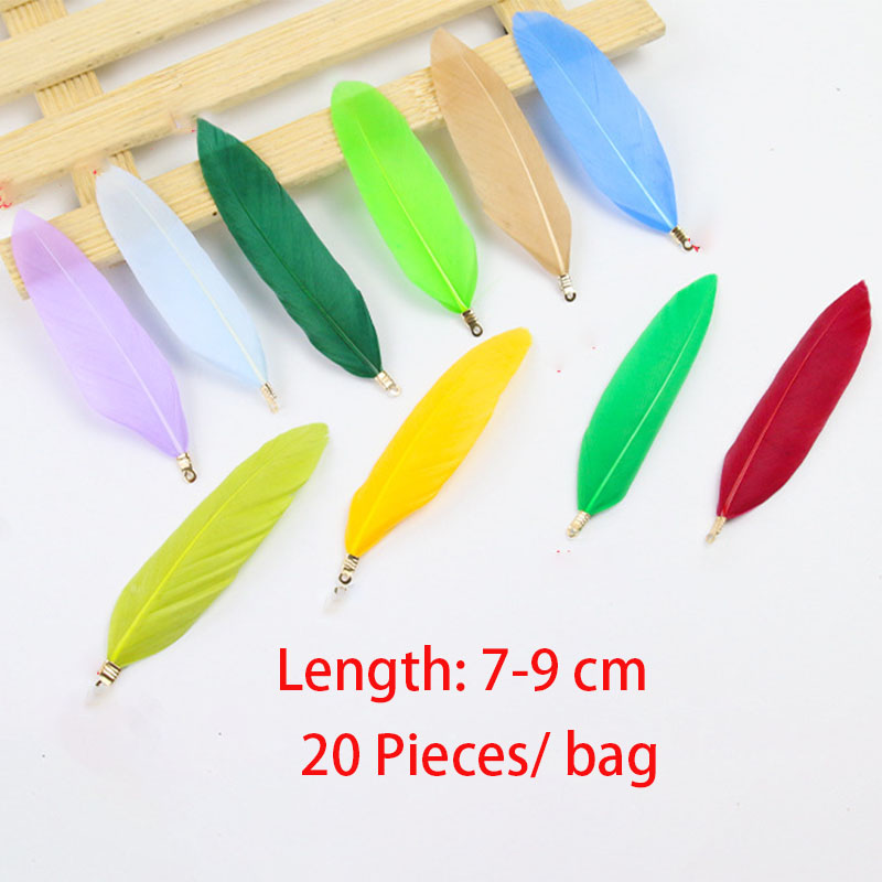 20 قطعة ريشة الإوز الطبيعية سح - مراجعة Art Craft Activity وسعره