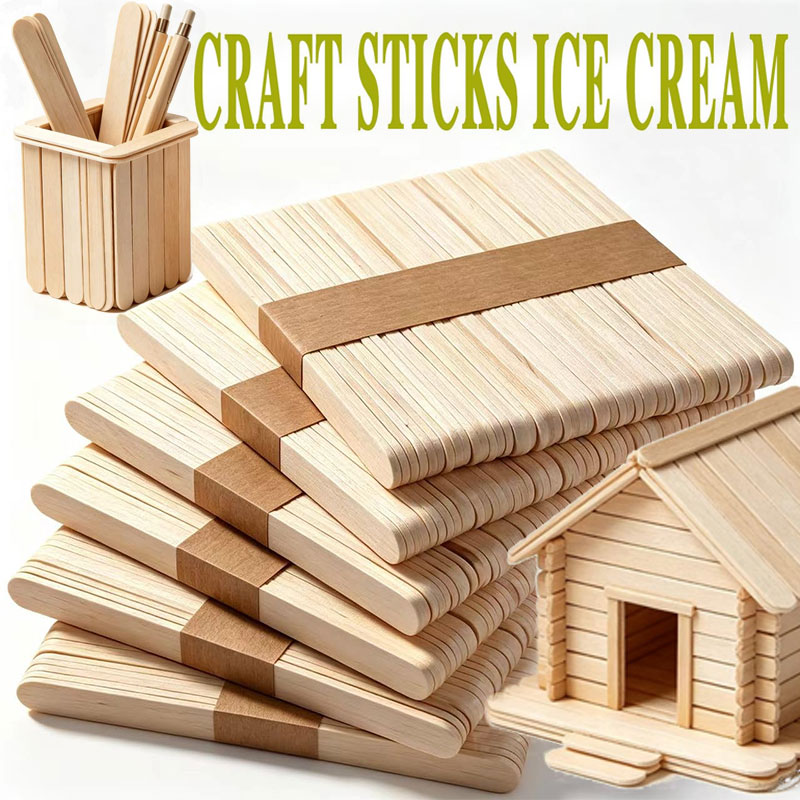 50 قطعة من أعواد الآيس كريم ال - مراجعة Art Craft With Ice Cream Stick وسعره