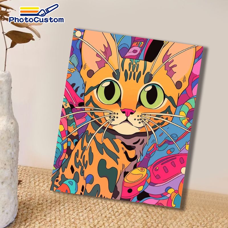 لوحة قطة زنجبيل من فوتو كاستوم - مراجعة Art Craft Ideas Easy وسعره