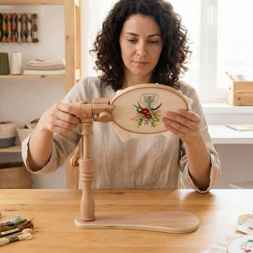 حامل تطريز محمول احترافي، حامل - مراجعة Embroidery Hoop Kit وسعره