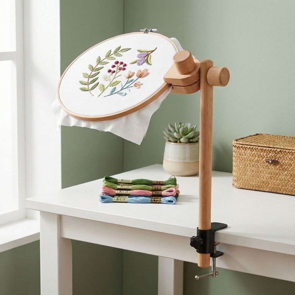 حامل إطار تطريز من خشب الزان ق - مراجعة Embroidery Hoop Kit وسعره