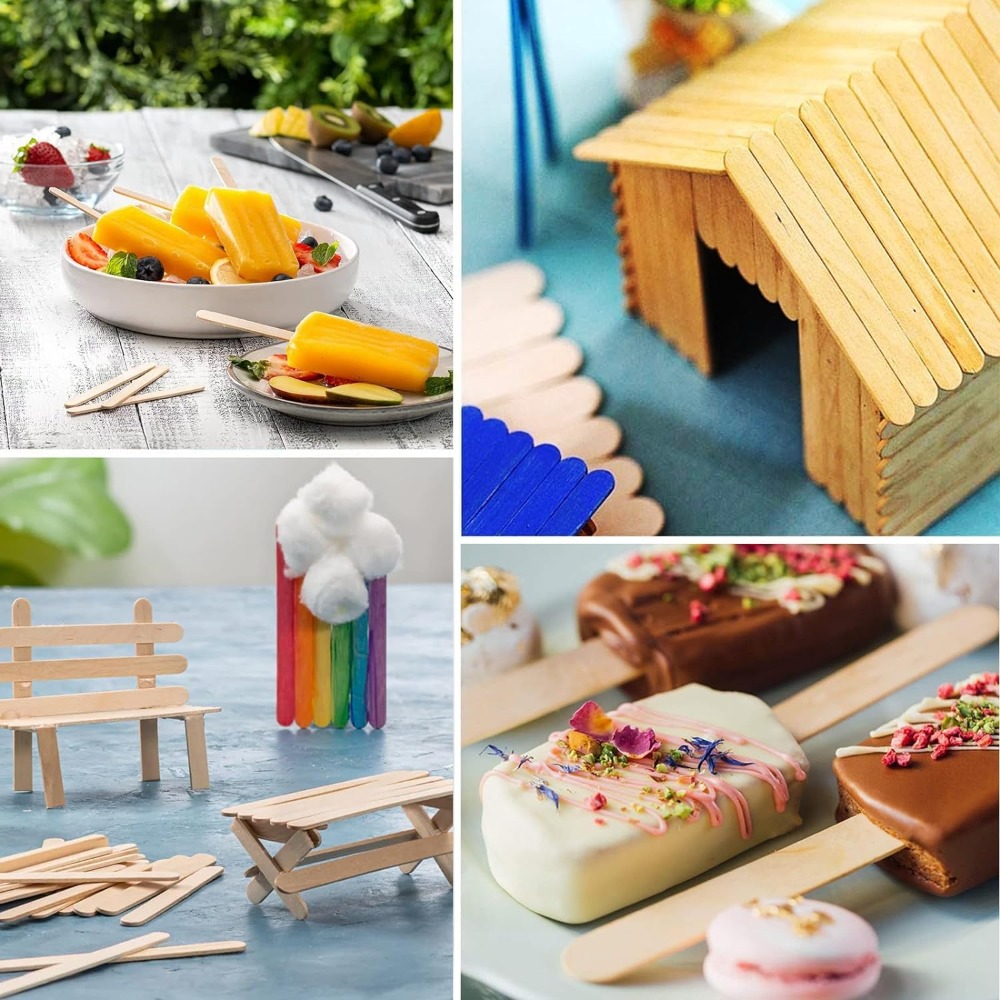 210 قطعة من أعواد الآيس كريم ا - مراجعة Art Craft With Ice Cream Stick وسعره