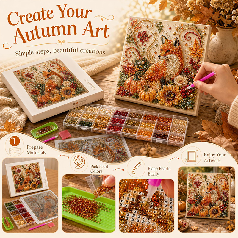 مجموعة فن الرسم باللؤلؤ لفصل ا - مراجعة Art And Craft Autumn وسعره