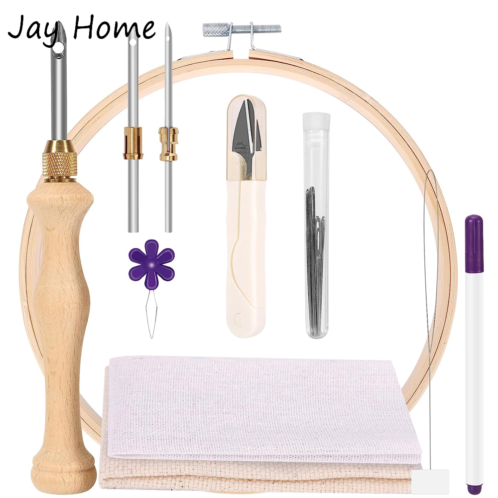 مجموعة أدوات تشغيل إبرة لكمة م - مراجعة Embroidery Hoop Kit وسعره
