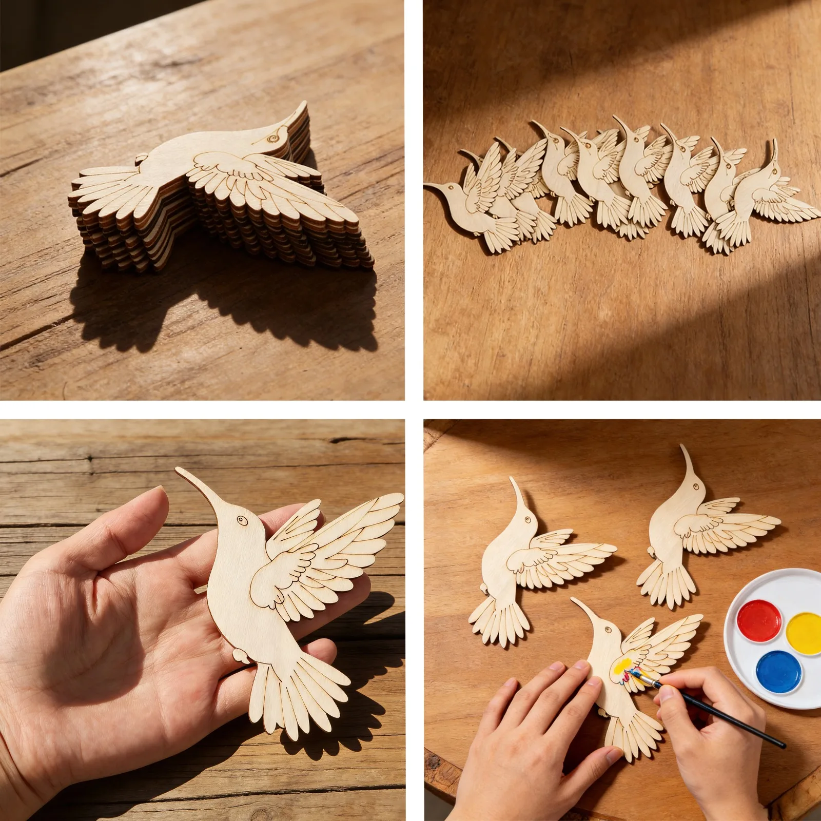 10 قطع من الخشب غير المكتمل عل - مراجعة Art Craft Wood وسعره