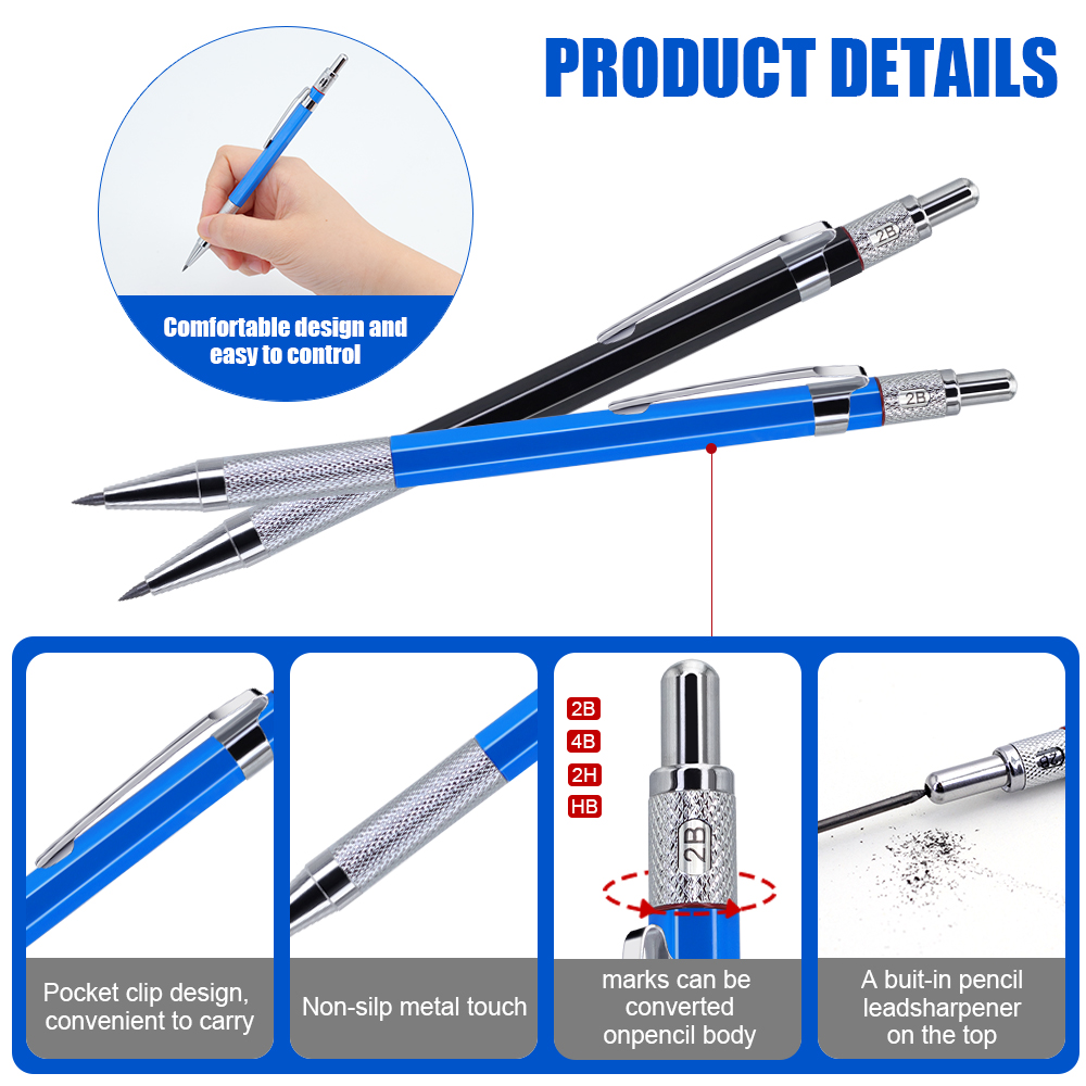 قلم رصاص ميكانيكي معدني متعدد  - مراجعة Staedtler Pencil Lumocolor وسعره