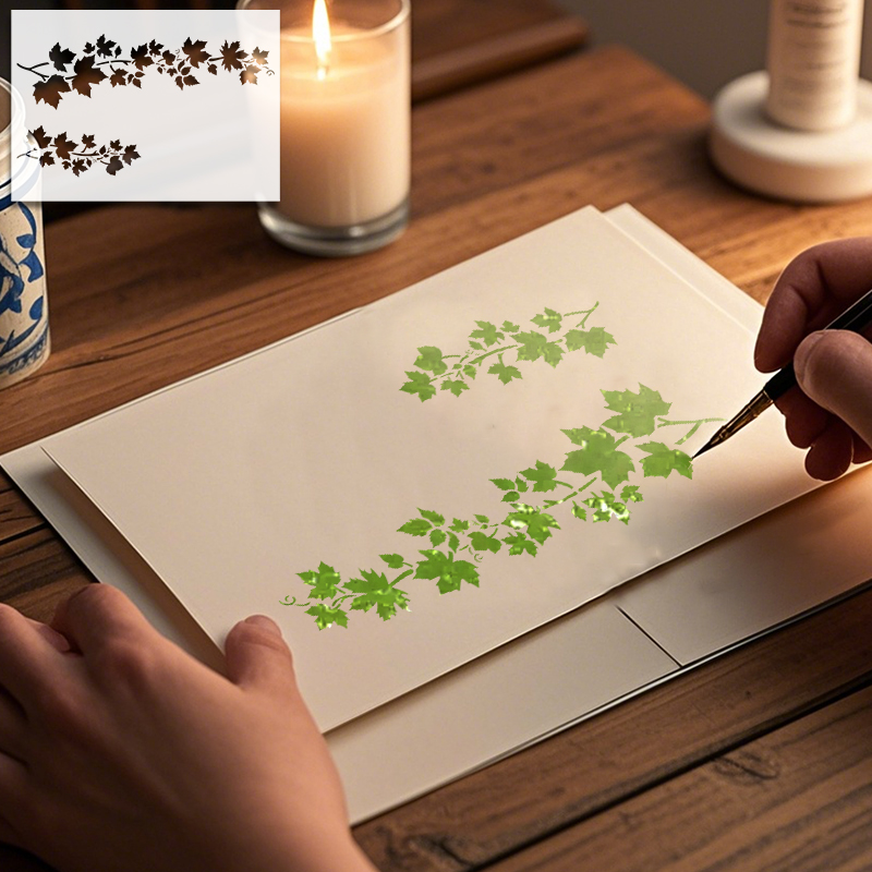 YOMDID 1 قطعة نمط ورقة PET الل - مراجعة Art Craft Leaves وسعره