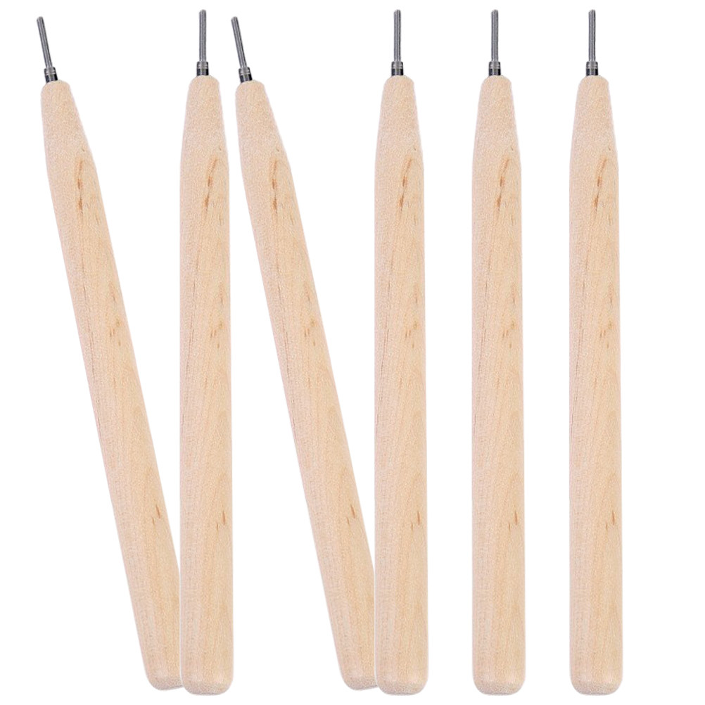 مجموعة من 6 أقلام لف الورق بطر - مراجعة Art Craft Wood وسعره